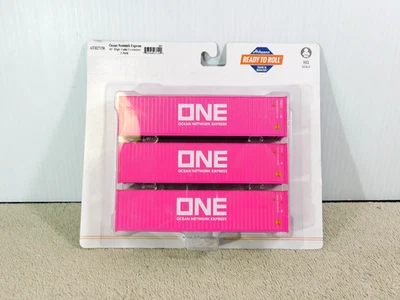 Athearn ATH27150 Ocean Network Express 40' Hi-cube Container 3PK HO Scale - Image 1 of 4
