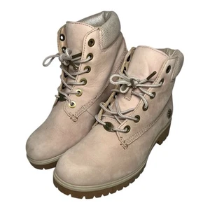 Timberland Women’s Premium 6" Waterproof Boots Size 4 EU 37 Pale Pink - Picture 1 of 8