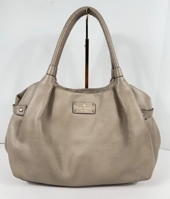 Kate Spade Berkshire Road Stevie Beige Leather Satchel Shoulder Bag - Image 1 of 4