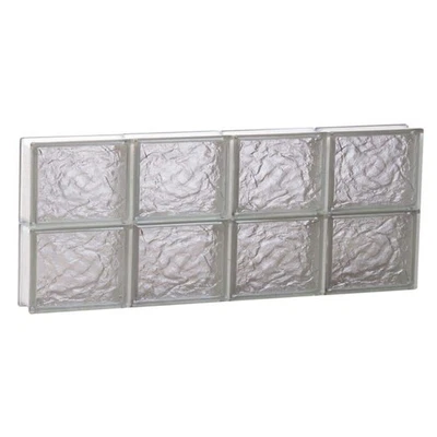 31 in. x 13.5 in. x 3.125 in. Frameless Ice Pattern Non-Vented Glass Block Windo - Image 1 of 4