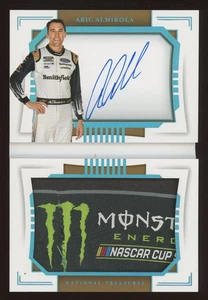 National Treasures Racing Platinum 2021 Aric Almirola parche usado en carreras automático 1/1 - Imagen 1 de 2