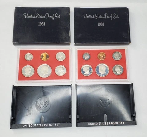 1981 S U.S. Mint Proof Set Coin Lot of 2 Cover