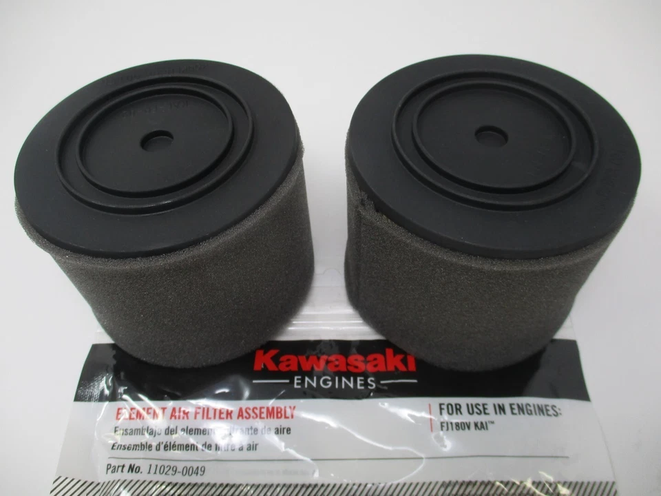 2 Genuine Kawasaki 11029-0049 11029-0032 Air & Pre-Filter FJ180V Exmark Toro - Image 1 of 4