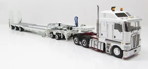 Kenworth K200 Drake 3x8 Swingwing Trailer - White 1:50 Scale Model #ZT09012A New - Picture 1 of 2
