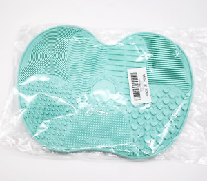 New Express Brush Cleaning Mat with Suctions Aqua Blue 9" x 7"