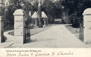 Entrance to Lindwood Cemetery in Fort Wayne IN Indiana Postcard - Picture 1 of 2