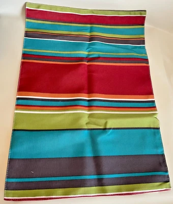 Summer Color Table Placemats 100% Polyester -Washable Green Red Grey Blue Orange - Image 1 of 2