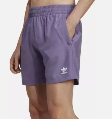 Adidas Men's Originals Solid Trefoil Swim Wear Shorts Multi Sizes Tech Purple - Image 1 of 4