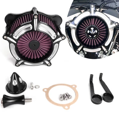 Комплект впускных фильтров воздухоочистителя с ЧПУ для мотоциклов Harley Road Glide 2008-2016 годов выпуска - Изображение 1 из 4