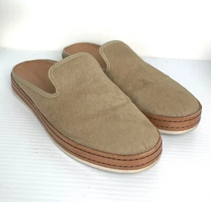 Ballerine slip-on Vince Mules Canella in pelle di vitello rifinite beige taglia 8,5 - Foto 1 di 13