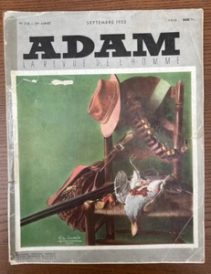 Adam magazine. Sept 53. Hunting. Guns. Dogs. Mens Fashion, illustrations HOF. - Picture 1 of 16