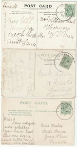 1905/09 3 DIFF DATE PENARTH SKELETON POSTMARKS 2 LOCAL PPCs & 1 WESTON SUPr MARE - Picture 1 of 2