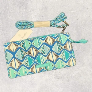Vera Bradley GO FISH TEAL RFID 3-in-1 Crossbody Wallet Wristlet Clutch - Picture 1 of 4