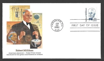 1982 US Postage - SCOTT 1866 - ROBERT MILLIKAN - FDC Fleetwood - AAVV - Image 1 of 2