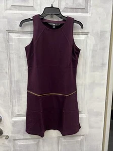 MOSSIMO DRESS Size PS BURGUNDY SLEEVELESS DRESS NET - Picture 1 of 3