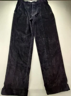 JoS. A. Bank Мужская 38 x 32 черный вельвет плиссированные брюки новый - Изображение 1 из 4