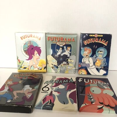 FUTURAMA Cartoon DVD Box Set Lot Volumes 1 - 7 (missing #5) - Image 1 of 4