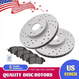 Rotores de disco de freno delanteros + pastillas de freno de cerámica para Toyota Yaris Scion IA - Imagen 1 de 6