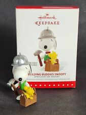 Hallmark Keepsake 2015 Peanuts "Building Buddies Snoopy" Ornament. #18 In Series