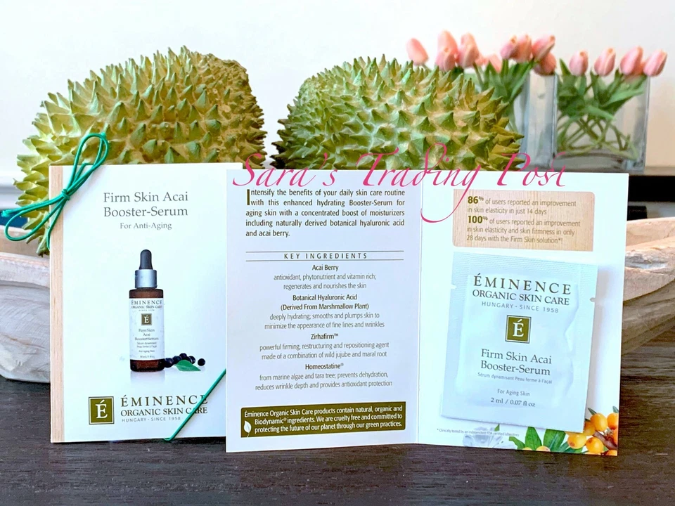 6 Eminence Firm Skin Acai Booster SERUM Card Samples 2ml/.07oz ea Fresh +Gift 🎁 - Image 1 of 1