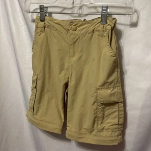 Rei Girls Hiking Cargo Shorts Beige Flap Pockets Adjustable Elastic Waist S/8 - Picture 1 of 6