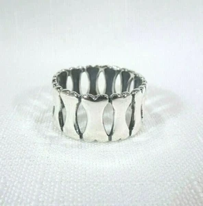 Men's Solid Sterling Silver 11 mm Wide Band Ring- Size US (9) AU (R 3/4) - Picture 1 of 12