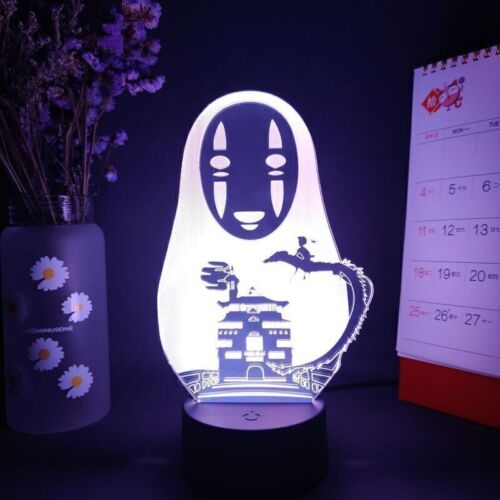 Luz de noche 3D Anime Spirited Away LED Lámpara con sensor táctil Regalo para ni