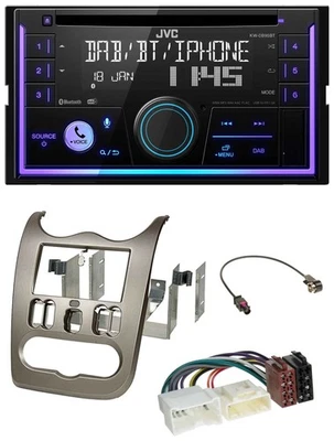 JVC MP3 USB 2DIN DAB Bluetooth CD Autoradio für Dacia Logan Sandero Duster ab 11 - Bild 1 von 4