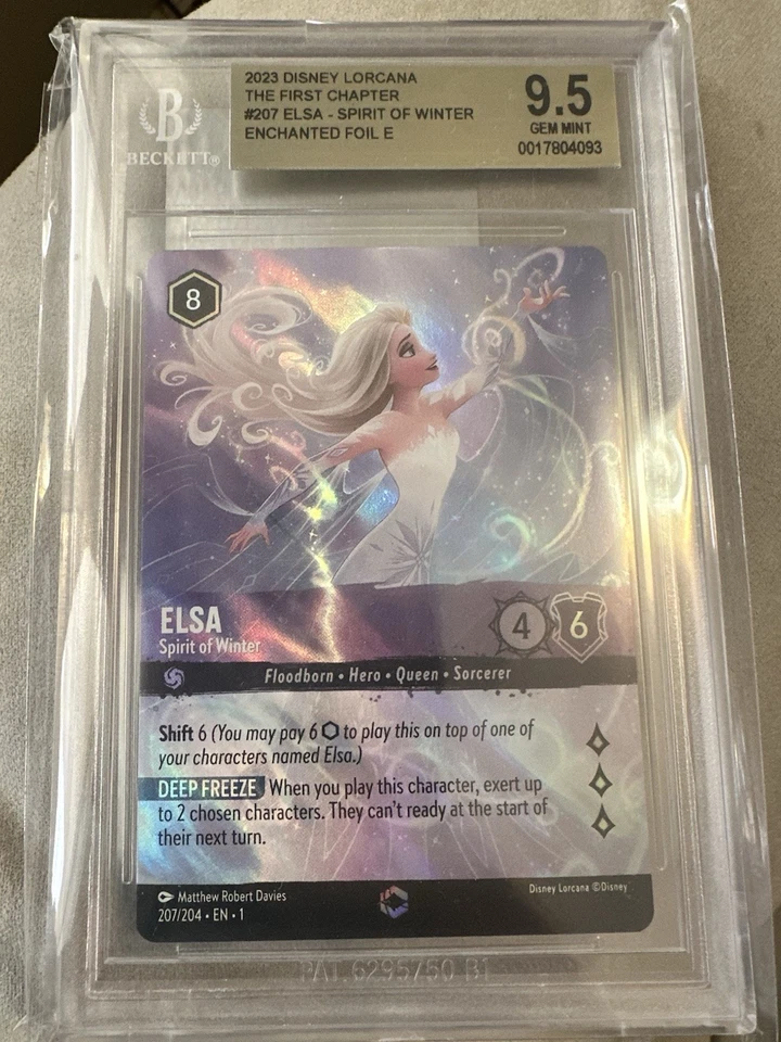 Disney Lorcana Elsa Spirit Of Winter Enchanted 207/204 The First Chapter BGS 9.5 - Image 1 of 4