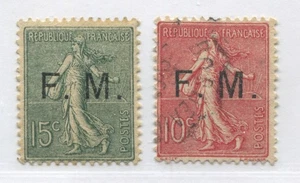 France 1904-06 Military stamps 10c used and 15c no gum - Picture 1 of 1
