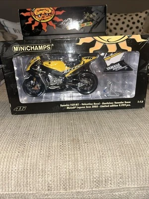 Minichamps Yamaha YZR-M1 Laguna Seca 2005 Valentino Rossi 1.12 Mint Model Box VG - Image 1 of 4