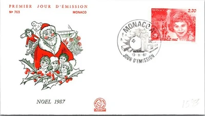 摩纳哥 SC# 1593 FDC 1987 年圣诞节 - A0294 — 第 1/2 张图片