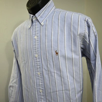 Camisa de Vestir Polo Ralph Lauren Yarmouth Rayas Manga Larga Hombres 15.5 32/33 Mediana Foto 1 de 4