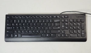 Lenovo KU-1601 Compact Slim Wired USB Black Slim Keyboard - Picture 1 of 8