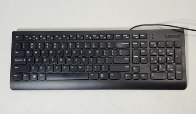 Lenovo KU-1601 Compact Slim Wired USB Black Slim Keyboard - Image 1 of 4