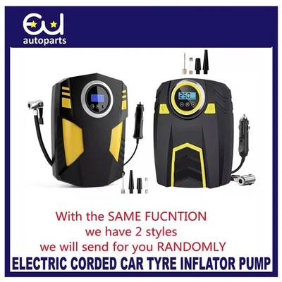 ELECTRIC CORDED CAR TYRE INFLATOR PUMP PORTABLE AIR COMPRESSOR PUMP 12V 150PSI - Image 1 of 4
