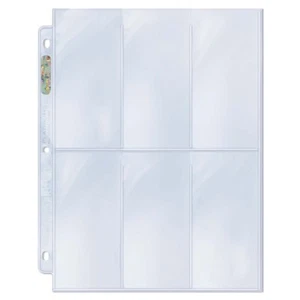 25x Ultra PRO 6 bolsillos cupón de tarjeta alta carpeta de boletos páginas platino 63 x 133 mm - Imagen 1 de 3