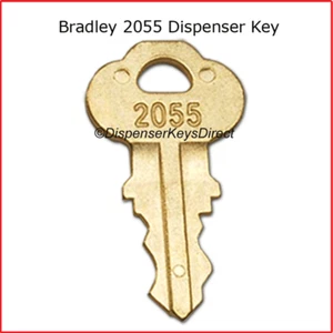 Bradley #2055 Key for Paper Towel, Hand Towel & Toilet Tissue Disp.  - (1/pk.) - Picture 1 of 1