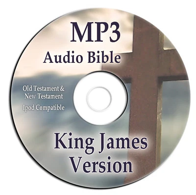 Authorized King James Version CD Audio Bible-Complete KJV Audiobook-ONE MP3 DISK Foto 1 de 4