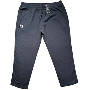 UNDER ARMOUR Sweatpants Rival Fleece Size 3XL Black 1359030 Sweats Lounge Pants - Picture 1 of 13