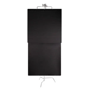 Panel Bandera Gobo Floppy Negro 120x120cm con Soporte C - Imagen 1 de 6