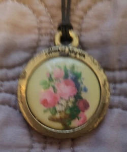 Pre-owned Michal Negrin Long Necklace Double Cameo Pendant - Picture 1 of 6