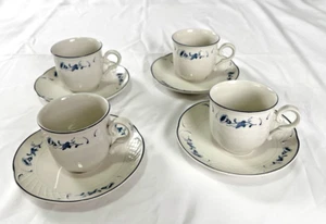 Villeroy & Boch 1748 Val Bleu 4 Cups & 4 Saucers Set great condition porcelain - Picture 1 of 3