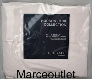 Hudson Park Classic Linens Egyptian Cotton Percale FULL Flat Sheet Blush - Picture 1 of 4
