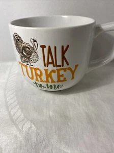 Talk Turkey To Me Oversized Thanksgiving Coffee Mug 27oz - Picture 1 of 6