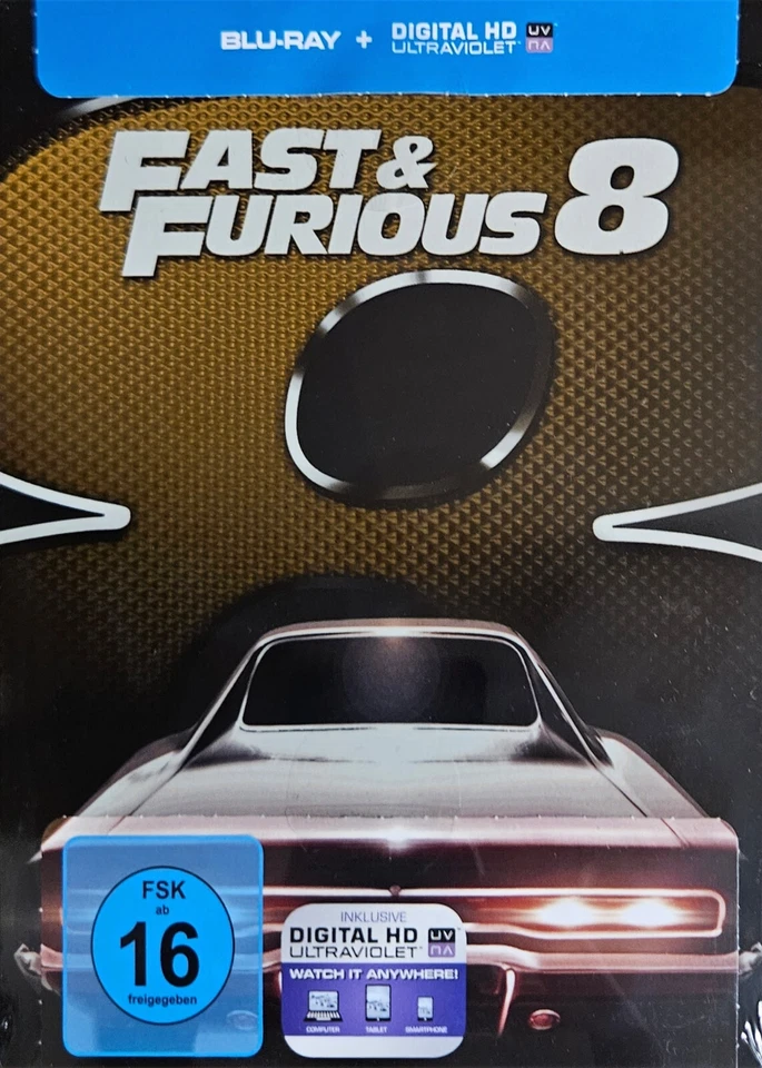 Fast & Furious 8 Eight Limited Steelbook Edition Blu Ray NEU OVP - Bild 1 von 1