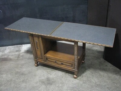 Rare Romweber Viking Oak Server On Casters With Expandable Top to 35" to 68" - Image 1 of 4