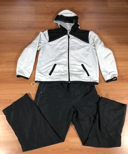 Vintage ThreeHearts Herren schwarz & weiß Large Trainingsanzug Jacke Hose Bangladesch - Bild 1 von 7