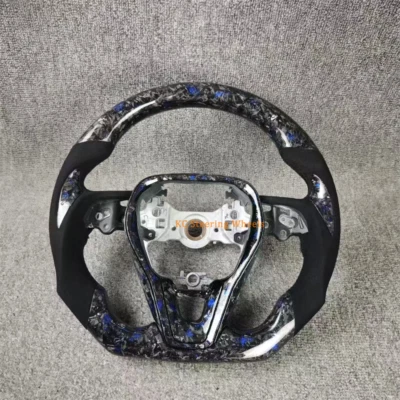 Volante alcantara preto fibra de carbono forjado para Toyota Corolla 2018-2023 - Imagem 1 de 4