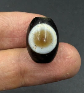 Traditional Jewelry Nepal Tibet Himalayan Talisman Agate Eye Old Antique Bead - Picture 1 of 9